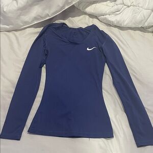 Nike Women's Navy Long Sleeve Tee